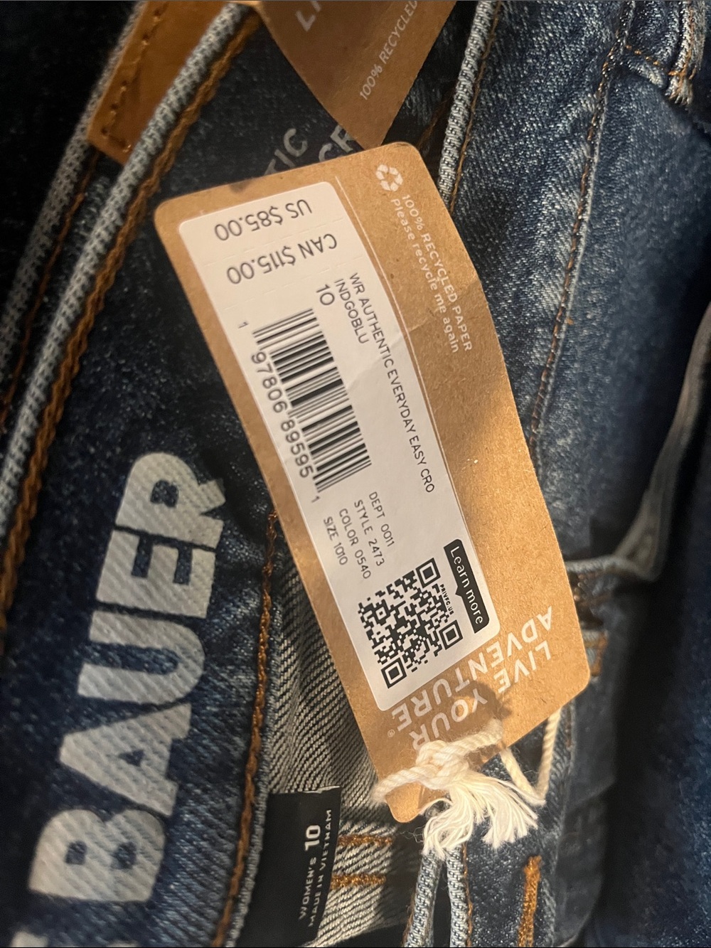 Eddie Bauer authentic Voyager every day easy crop high rise jeans indigo NEW NW - Picture 13 of 16